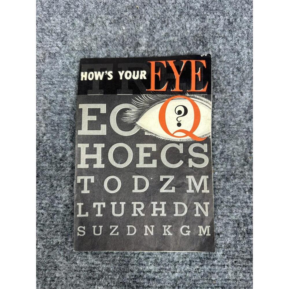 Vintage Booklet 1955 How’s Your Eye-Q by Good Reading‎ Rack Service